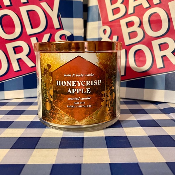 Bath & Body Works Accents Honey Crisp Honeycrisp Apple 3 Wick
